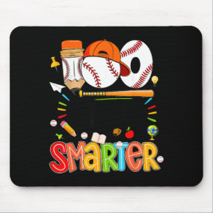 100 Days Smarter 100th Day Of School Boys Kids Bas Mouse Pad