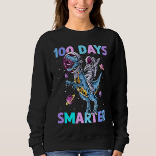 100 Days Smarter 100th Day of School dabbing dinos Sweatshirt