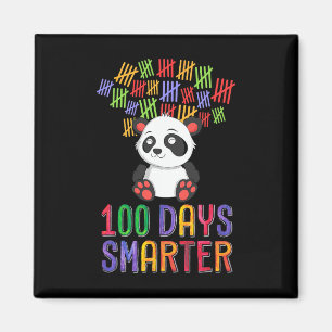 100 Days Smarter 100th Day of School Outfit Panda Magnet