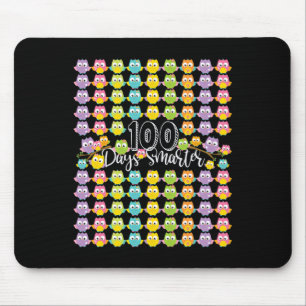 100 Days Smarter- 100th Day Of School Owl Kids And Mouse Pad