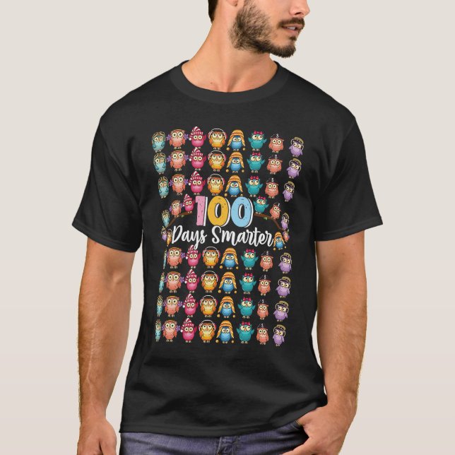 100 Days Smarter  100th Day Of School Owl Kids & T T-Shirt (Front)