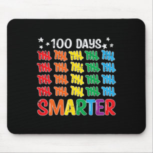 100 Days Smarter 100th Day Of School Teacher Kids Mouse Pad