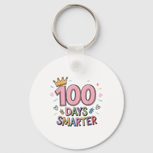100 Days Smarter 100th Day Of School Toddlers Key Ring