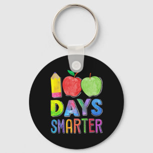 100 Days Smarter 100th Day Of School Women Teacher Key Ring