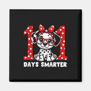 100 Days Smarter 101st Day School Dalmatian Dog Te Magnet