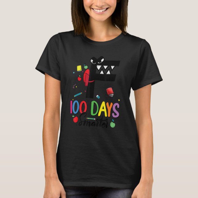 100 Days Smarter Alphabet Lore F School Costume Te T-Shirt (Front)