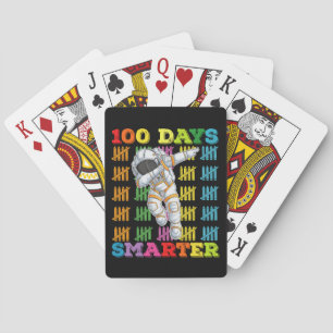 100 Days Smarter Astronaut 100th Day Of School Playing Cards