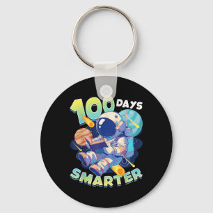 100 Days Smarter Astronaut Space 100th Day Of Key Ring