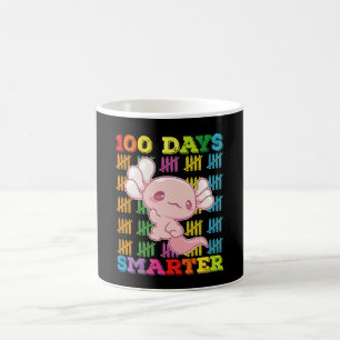 100 Days Smarter Axolotl 100th Day Of School Coffee Mug