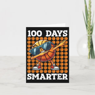 100 Days Smarter Basketball Kids 100 Days Of Card