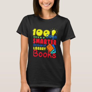 100 Days Smarter Because of Library Books Kids Tea T-Shirt