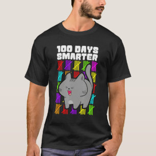 100 Days Smarter Cat Shirts, Boys Girls 100th Day  T-Shirt