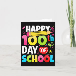100 Days Smarter Child 100th Day Of School Rainbow Card