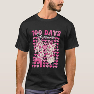 100 Days Smarter Coquette Bow Hearts 100 Days of S T-Shirt