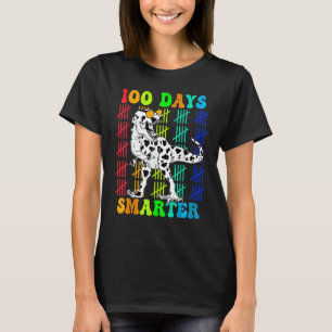 100 days Smarter count down rex for kids girls T-Shirt