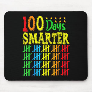 100 Days Smarter Counting Hash Marks Days Of Schoo Mouse Pad