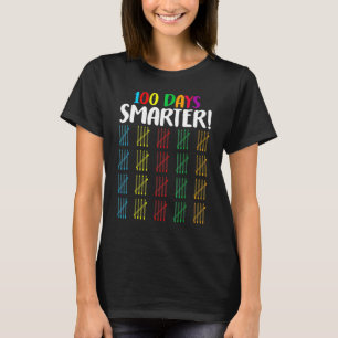 100 Days Smarter Counting Hash Marks Days Of Schoo T-Shirt