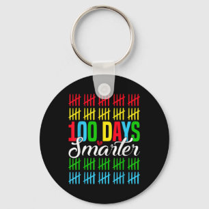 100 Days Smarter Counting Tally Marks 100th Day Key Ring