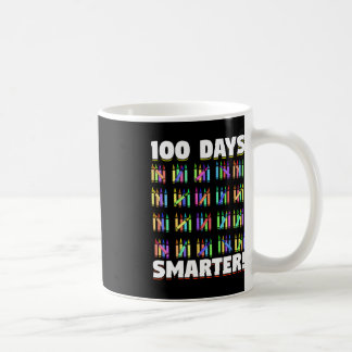 100 Days Smarter Crayons Student Gift 100 Days Of  Coffee Mug