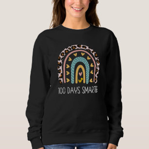 100 days smarter cute dinosaur rainbow 100 days of sweatshirt