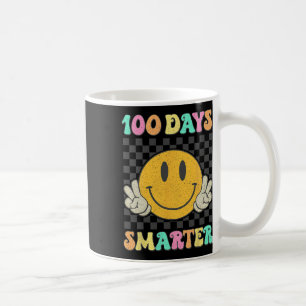100 Days Smarter Cute Smile Face Hippie 100th Day Coffee Mug