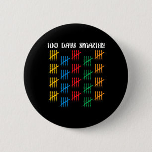 100 Days Smarter Cute Student Boys Girls 100 Days 6 Cm Round Badge