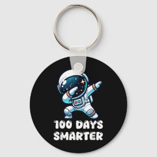 100 Days Smarter Dabbing Astronaut 100th Day Of Key Ring