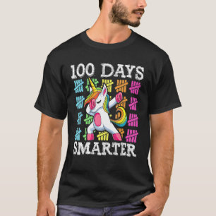 100 Days Smarter Dabbing Unicorn , Dab Kid Girls S T-Shirt