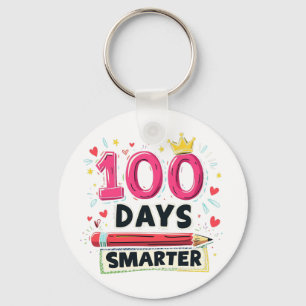 100 Days Smarter Days of School Teacher Key Ring