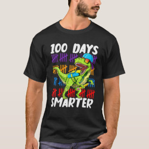 100 Days Smarter Dinosaur Happy 100Th Day Of Schoo T-Shirt