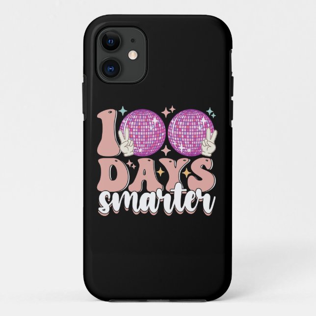 100 Days Smarter Disco Ball 100th Day Of School Case-Mate iPhone Case (Back)