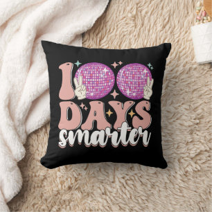 100 Days Smarter Disco Ball 100th Day Of School Cushion