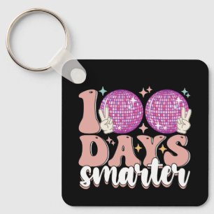 100 Days Smarter Disco Ball 100th Day Of School Key Ring
