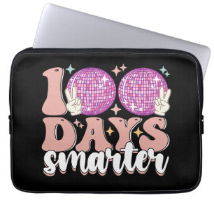 100 Days Smarter Disco Ball 100th Day Of School Laptop Sleeve