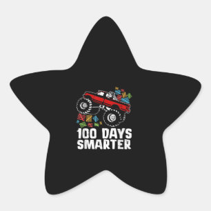 100 Days Smarter Driver Truck Happy 100th School Star Sticker