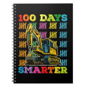 100 Days Smarter Excavator 100th Day Of School Notebook