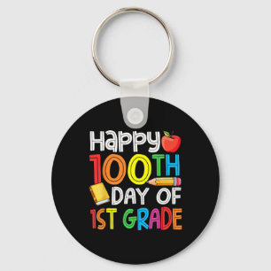 100 Days Smarter First Grade 100th Day Of School 1 Key Ring