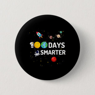 100 Days Smarter Funny 100th Day Of School Astrona 6 Cm Round Badge