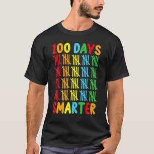 100 Days Smarter Funny Tally Teacher and Students T-Shirt