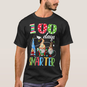 100 Days Smarter Gnome 100th Day Of School Men Kid T-Shirt