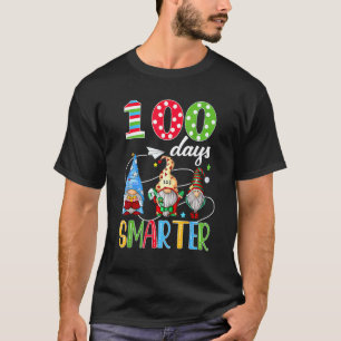 100 Days Smarter Gnome 100th Day Of School Men Kid T-Shirt