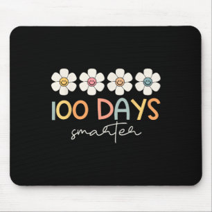 100 Days Smarter Groovy 100th Day Of School Girl T Mouse Pad