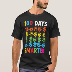 100 Days Smarter Hands Happy 100 Days Of School Bo T-Shirt