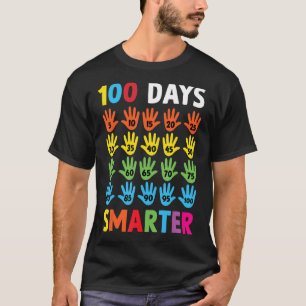 100 Days Smarter Hands Happy 100 Days Of School Bo T-Shirt