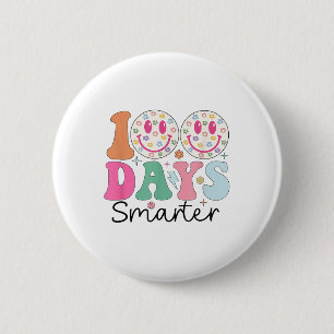 100 Days Smarter Happy 100th Day Of School 6 Cm Round Badge