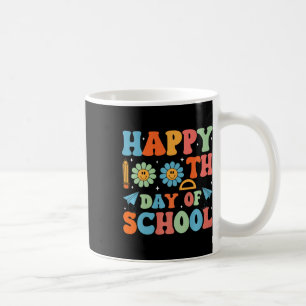 100 Days Smarter Happy 100th Day Of School Groovy Coffee Mug
