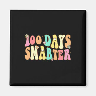 100 Days Smarter Happy 100th Day Of School Groovy Magnet