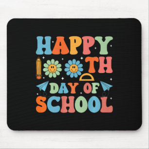 100 Days Smarter Happy 100th Day Of School Groovy Mouse Pad