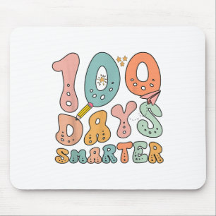 100 Days Smarter Happy 100th Day Of School Groovy Mouse Pad
