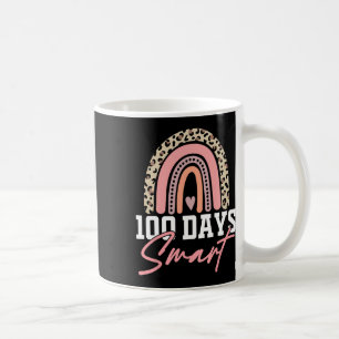 100 Days Smarter Happy 100th Day Of School Rainbow Coffee Mug